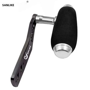 SANLIKE Tay Cầm Câu Nhôm Tay Trái Tương Thích Với Shimano & Daiwa Cuộn Xoay Thép Không Gỉ Vòng Bi Chống Biển Dụng Cụ Câu Cá