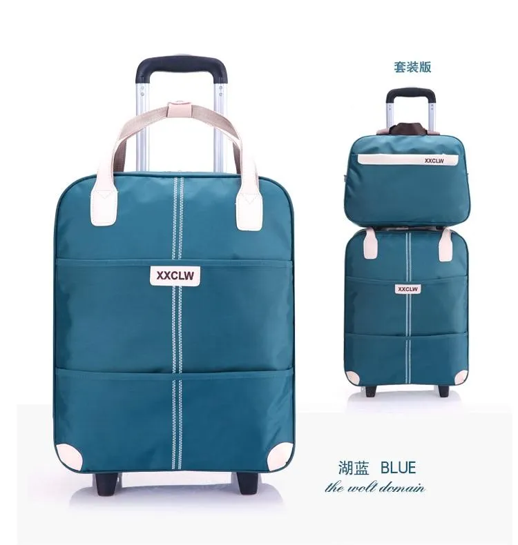 Student Luggage with Roll Buggy Bag Organizing Bag Large Capacity