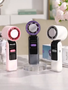 K801 USB Fan Portable 199 Gears Refrigeration Handheld Fan Neck Fan USB Rechargeable portable Aircond Mini Fan