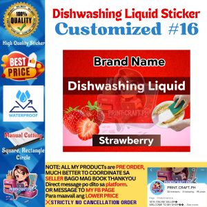 Dishwashing Liquid Sticker CUS#16 WATERPROOF