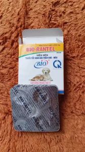 Bio Rantel xổ giun sán chó mèo 1 hộp x 10 viên - 1 viên/5kg - Bibopetcare