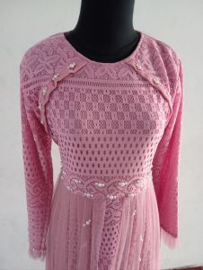 Dress pesta ozias pink brukat || baju formal kondangan wanita pink