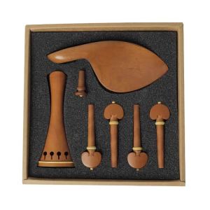 IRIN | IRIN 3/4 4/4 Violin 4 Pcs Tailpiece Tuning Pegs Endpin Chinrest High Grade Jujube Wood Violin Specialized Replacement Parts