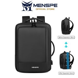 MENSPE Fashion Mens Backpack Business Laptop Backpack Expandable Large Capacity Travel Backpack Men 15.6inch Laptop Backpack Anti-theft Multi-function Backpack