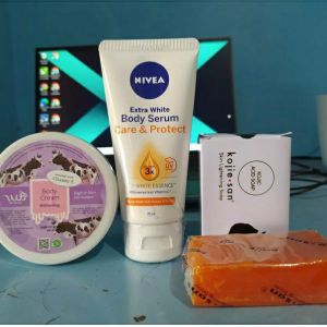 Paket Viral Pemutih Badan Wub Body Cream Nivea Body Serum Sabun Kojiesan