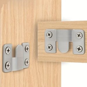 ที่แขวนที่เกี่ยวตะขอในสแตนเลส10ชิ้นอุปกรณ์สำหรับแขวนผนังกระจกรูปภาพของกรอบภาพเชื่อมต่อ