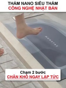COMBO 3 Thảm Silicon Thấm Hút Nước Siêu Tốc Chông Trượt Hiệu Quả Màu Sắc Đẹp - ADU79