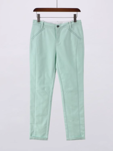 Casual Cotton Elastic Hem Long Pants Womens Autumn Fashion Brand Discounted Trousers Comfortable Loose Fit Ladies Pants