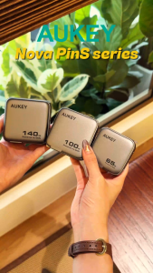 Aukey PA-B10U Nova PinS 140W GaN Wall Charger Smart Display EU UK US TH Interchangeable Plugs (24 Months Warranty)