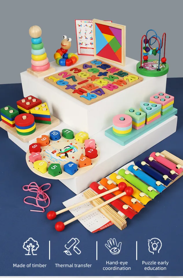 Montessori Wooden Toys for Babies Boy Girl Gift Baby Development