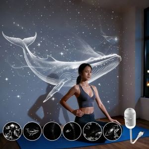 ZDSSY 2-in-1 Galaxy Projector Night Light USB Starry Sky Night Light Projector with Adjustable Brightness Mini LED Ceiling/Wall Projection Lamp with 360° Rotation for Ceiling Wall Room Decor Halloween(12Slides)
