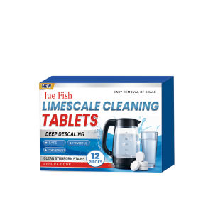 JUE-FISH | Scale Cleaning Tablets for Kettle Coffee Maker Removes Hard Water Stains Eliminate Odor Reducer Limescale Cleaning Tablets