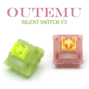 Outemu Silent Peach V3 Switch Silent Lemon V3 Switch Mechanical Keyboard Linear Tactile 5Pin Axis Hot swap Pre Lubed POM