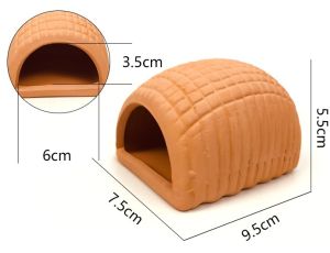 Aquarium Decoration Brick Fish Tank Landscape Simulation Decoration Bristlefish Invertebrate Breeding Nest Hideway Ceramic Tank