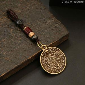 จี้กุญแจสีนิลโลหะผสมสไตล์จีนโบราณแบบหกเหลี่ยม เครื่องประดับแบบคล้องคอแบบฮินดู สไตล์ฮินดูแบบโบราณ