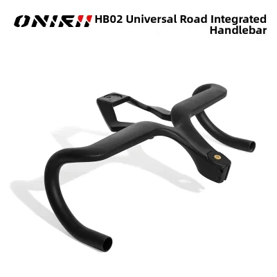 Carbon Fiber Road Drop Handlebar Integrated Lift Gauge Mount