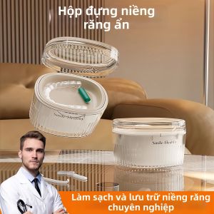 NAIFUNA | Orthodontic Retainer & Denture Storage Cleaning Box Portable