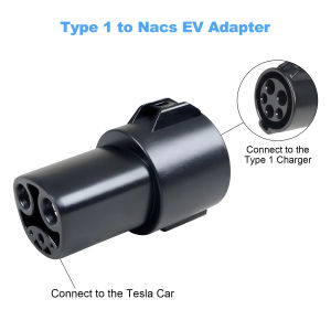 Bộ Chuyển Đổi Sạc Xe Điện Kolanky J1772 Type1 Sang NACS 7.2KW Max Dành Cho Xe Điện Model S/3/X/Y - Bộ Chuyển Đổi Type 1 Với Đầu Nối NACS