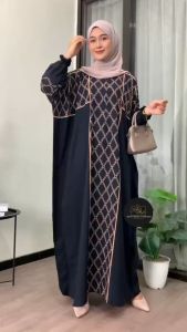 Kaftan Arafah Premium Rayon Super Jumbo Busui Dress Nyaman Panjang Tebal gamis dress big size kelelawar motif cantik harian santai