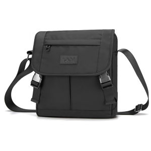 New Mens Oxford Cloth Waterproof Sports Shoulder Bag Casual Diagonal Backpack Nylon Material Zipper Closure Soft Hand Feel