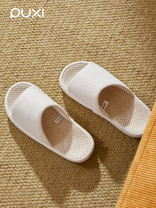 New Couple Linen Slippers Womens Indoor Home Anti-Slip Breathable Cotton Linen Mens Comfortable Home Slippers Quiet