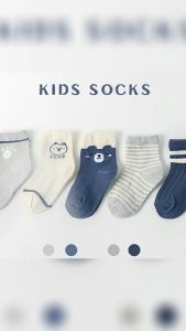 5 Pairs Baby Socks Newborn Baby Boys Girls Socks 0-1-3Y Kids Pure Cotton Animal Design Soft Childrens Socks for Boy Girls Stokin Bayi