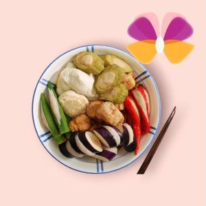 Swordfish-Stuffed Tofu - 西刀鱼肉-酿豆腐