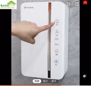 HỘP KHỬ TRÙNG TIA CỰC TÍM UVC VÀ KHÁNG KHUẨN ĐŨA THÌA MUÔI THÔNG MINH CÓ THỂ TREO TƯỜNG "TAITECHMART"  Nút cảm ứng thông minh dễ dàng sử dụng