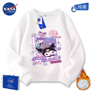 Warm Fleece Lined Pure Cotton Sweatshirt for Girls Cartoon Kurokos Uniform Cute Long Sleeve Winter New Arrival NASAOVER