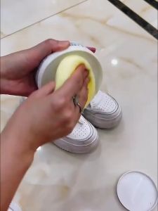 Kem Đánh Giày - Sáp Tẩy Trắng Giày - Sáp Vệ Sinh Giày Đồ Da Đa Năng 260g，Giày trắng làm sạch Sponge Wipe