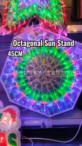 MABUHAY STAR 45CM/144L LED OCTAGONAL SUN STAND/DECORATIVE LIGHT/OUTDOOR WATERPROOF/WATERPROOF PANEL