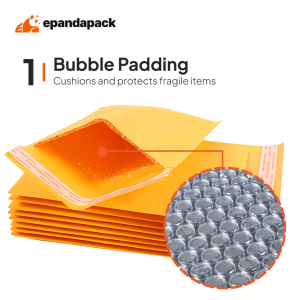 Kraft Paper Bubble Padded Envelope Mailer Shockproof Sampul Pos Shipping Courier Packaging Bag