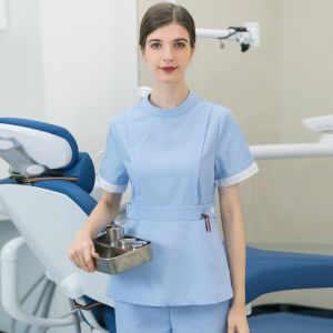 GELICAI | Women Short Sleeve Lightweight Round Neck Separable Set Long Sleeve Nurse Uniform