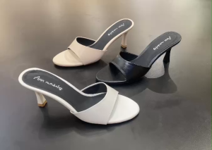 Guốc 7 phân & 5 phân bản ngang Annmodels chất liệu xi mờ kiểu dáng thời trang-G13XM