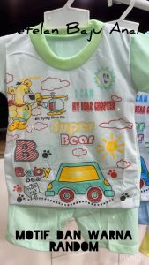 BAYIe - Setelan Baju Anak Cowok Cewek Motif RANDOM ARSYILA Pakaian anak