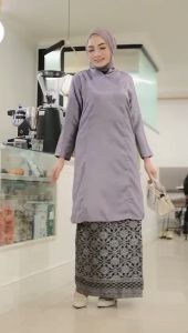 STELAN BAJU KURUNG MELAYU POLOS / BAJU KURUNG DAN ROK SONGKET / BAJU KURUNG DINAS