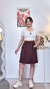 กางเกงทรงกระโปรงผู้หญิงแฟชั่นเกาหลี ผ้านิ่มใส่สบาย ระบายอากาศดี ไม่ร้อน เอวยางยืด มีกระเป๋า 2 ข้าง ดีไซน์สวยทันสมัย ราคาเบาๆ พร้อมส่ง ผ้าวูเวฟผสมโพลี ไม่ค่อยยืดแต่ใส่แล้วคล่องตัว เอวยางยืด กระเป๋า 2 จุด ดีไซน์เกาหลีทันสมัย ราคาถูก K516