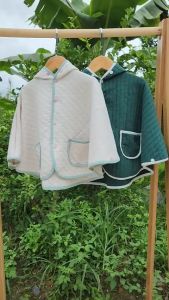 Áo choàng cho bé mùa thu đông  vải chần bông 3 lớp dày vừa áo giữ nhiệt giữ ấm mang đi đường chắn gió tốt