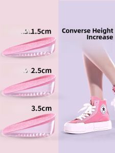 XIANZHAO | Miếng lót giày tăng chiều cao bằng silicon dành cho nữ Miếng lót giày đế trong suốt không gây mỏi chân Miếng lót nửa giày nhỏ