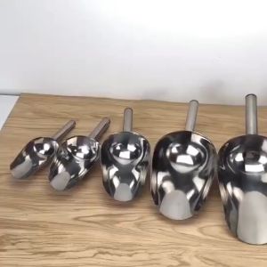 10/13Stainless Steel Ice Scoop Soybean Flour Dry Goods Shovel Supermarket Multipurpose Food Shovel