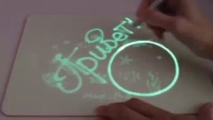 TASMO A5 Draw With Light Fun Fluorescent Painting Board Childrens Glowing Magic Graffiti Writing Board 3D Luminous Board