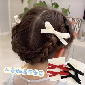 Korean Sweet Childrens Hair Clips Bangs Clips Cute Butterfly Knot Hair Accessories Side Clips Lovely Headwear for Kids