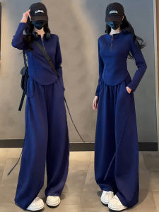 Bộ Đồ Thể Thao Hai Mảnh Thời Trang Có Khóa Kéo Cổ Đứng Tay Dài Thường Ngày Cho Nữ Bộ Đồ Thể Thao Mùa Thu 2025