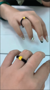 【TR】999 Pure Gold Lotus Handmade Ring (0.03gm+/-) | 999 纯金莲花编织戒指 (0.03克+/-)
