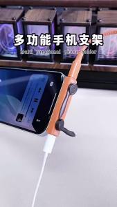 BSN | 2-in-1 Foldable Phone Stand USB-C Adapter PD 100W Fast Charge 10Gbps OTG Support Headset Audio & Call for iPhone Samsung Laptops