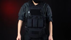 IDOGEAR FCSK Tactical Vest Set with Shoulder Pads With Drop Pouch With Triple Mag Pouch 3320