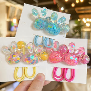 High Elasticity Rabbit Hair Ties Childrens Hair Accessories Girls Ponytail Holder Cartoon Hair Bands Korean Style Kids Accessories