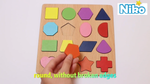 NIKO ABC Letter Number Puzzle Wooden Toys For Kids Alphabet Shape Matching Jigsaw Board Toys