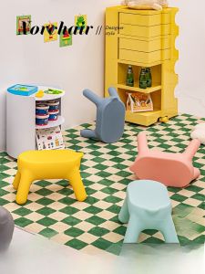 เก้าอี้พลาสติกหนา Norchair สำหรับเด็ก รุ่น Hylg-001 ทรงเรขาคณิต สไตล์เรียบง่าย ไม่ต้องประกอบ อุปกรณ์เสริมสำหรับบ้าน