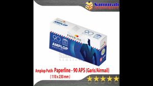 Amplop Kertas Putih Airmail Paperline 90 Aps Bergaris ( 110 x 230 mm ) isi 100 80 gsm Panjang